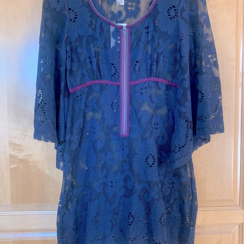 Free People Navy flower dress